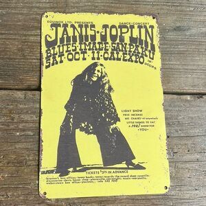 Janis Joplin Vintage tin Sign